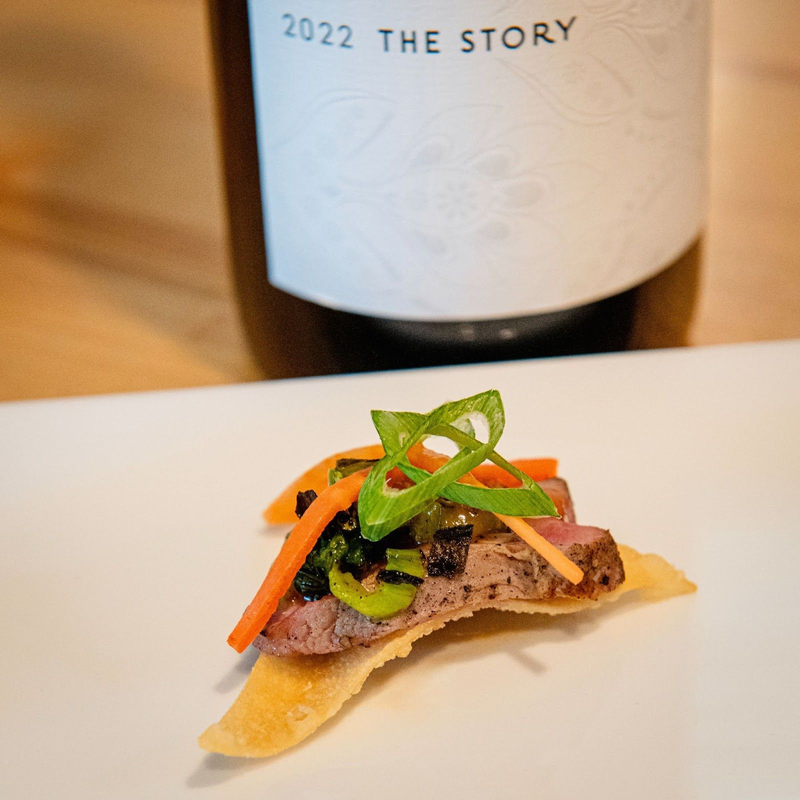 Copia Vineyards wine with gourmet food pairing